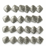 KOLCZYKI METALOWE NA PALETCE MOTYW LIŚCIA (12 PAR) 0617-20 - 2