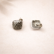 KOLCZYKI METALOWE NA PALETCE MOTYW LIŚCIA (12 PAR) 0617-20 - 2