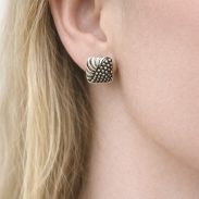 KOLCZYKI METALOWE NA PALETCE MOTYW LIŚCIA (12 PAR) 0617-20 - 4