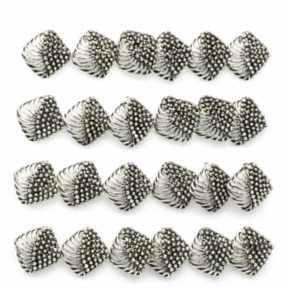 KOLCZYKI METALOWE NA PALETCE MOTYW LIŚCIA (12 PAR) 0617-20