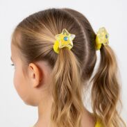 GUMKI DO WŁOSÓW DZIECIĘCE ŻÓŁTE GWIAZDKI 4 SZTUKI (0194-30 SAMH) - 2