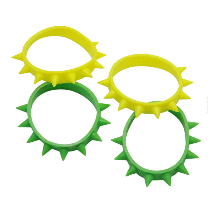 BRANSOLETKI GUMOWE Z KOLOROWYMI KOLCAMI 4 SZTUKI                   (0605-502 SAM)