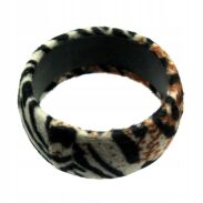 BRANSOLETKA  SZEROKA WZÓR A'LA ZEBRA                                                                      (0665-561 SAH) - 2