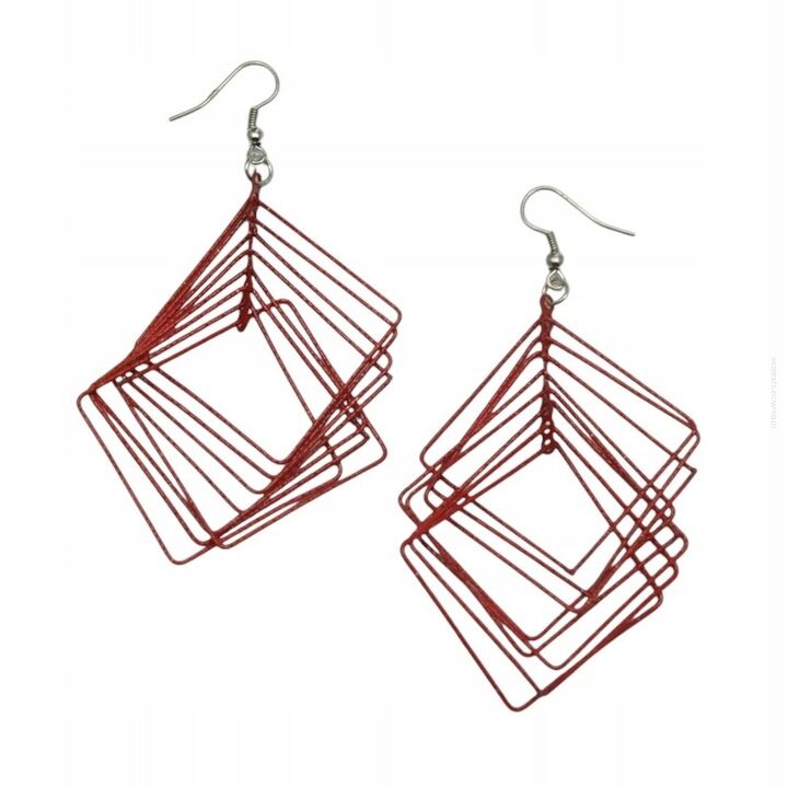 KOLCZYKI METALOWE WISZĄCE 