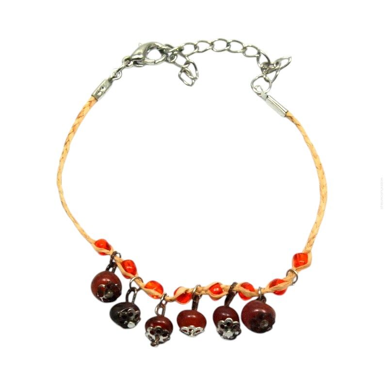 BRANSOLETKI NA SZNURKU Z KORALIKAMI 6 SZTUK                                            1791 AS