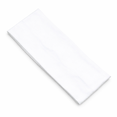 SZEROKA OPASKA KOSMETYCZNA NA GŁOWĘ BIAŁA 9CM BAWEŁNA (0174-1B)