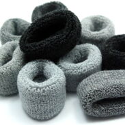 GUMKI FROTKI DO WŁOSÓW GIGANT MIX SZARY 10 SZTUK (0140-12 SA) - 2