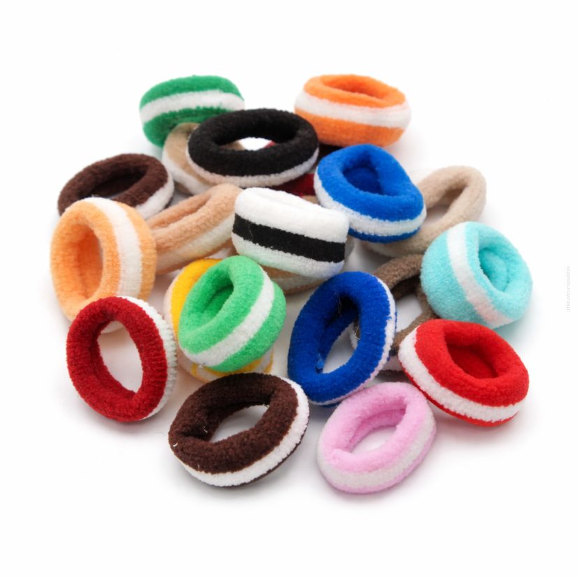 GUMKI DO WŁOSÓW FROTKI DWUKOLOROWE 25 SZTUK                                                  (0006-1 SAH)