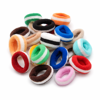 GUMKI DO WŁOSÓW FROTKI DWUKOLOROWE 25 SZTUK                                                  (0006-1 SAH)