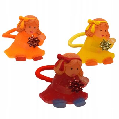 GUMKI DO WŁOSÓW DZIECIĘCE 3 SZTUKI "DZIEWCZYNKI" (0881-2 AS)