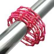 BRANSOLETKI MODERN METALOWE SPRĘŻYNKI RÓŻOWE 6 SZTUK                                (1416-2 SAM) - 2