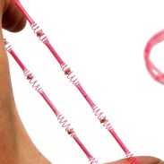 BRANSOLETKI MODERN METALOWE SPRĘŻYNKI RÓŻOWE 6 SZTUK                                (1416-2 SAM) - 4