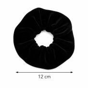 GUMKA DO WŁOSÓW WELUR SCRUNCHIE CZARNA-PRODUKT POLSKI (0103-500 SAH) - 2