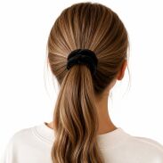 GUMKA DO WŁOSÓW WELUR SCRUNCHIE CZARNA-PRODUKT POLSKI (0103-500 SAH) - 3