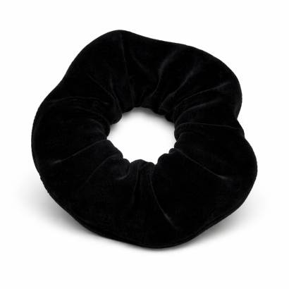 GUMKA DO WŁOSÓW WELUR SCRUNCHIE CZARNA-PRODUKT POLSKI                          0103-500