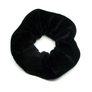 GUMKA WELUR SCRUNCHIE CZARNA-PRODUKT POLSKI !                                                                                           0103-CZ