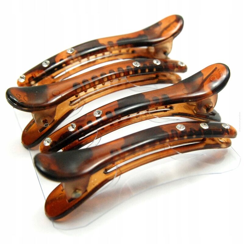 SPINKI DO WŁOSÓW PELIKANY BRĄZOWE 4 SZTUKI                                     (PEM-2 SAH)