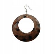 KOLCZYKI WISZĄCE BRĄZOWE Z MASY PERŁOWEJ                                          (0615-646 SAM2) - 2