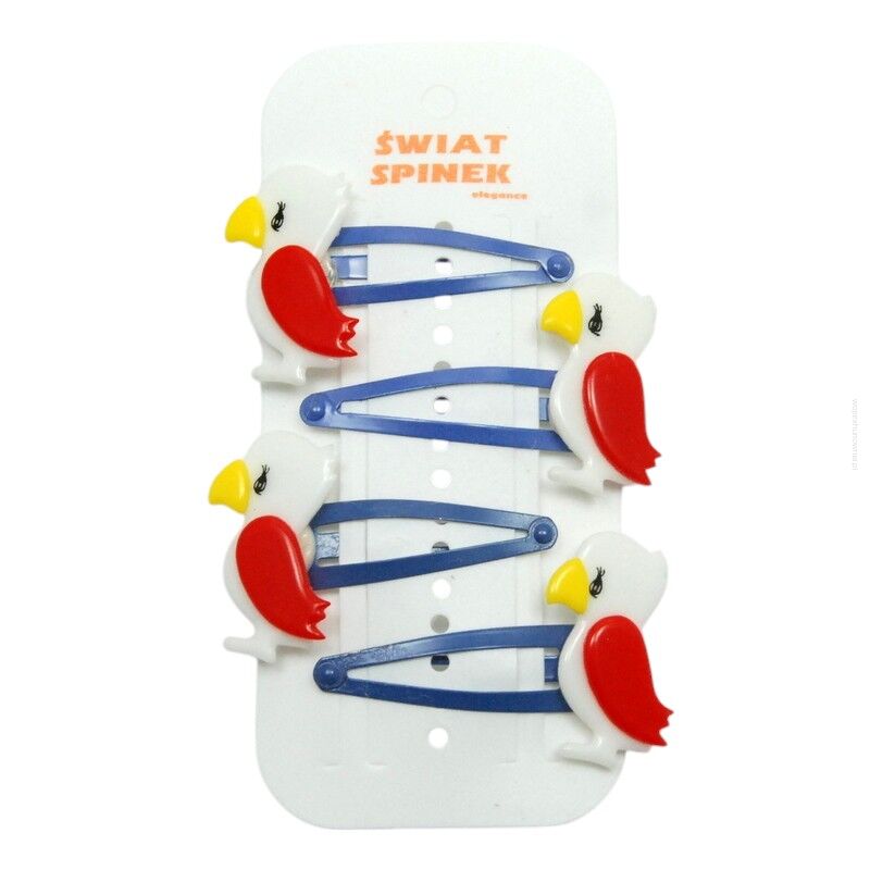 PYKI / SPINKI DO WŁOSÓW DZIECIĘCE  Z OZDOBAMI- PTAKAMI 4 SZTUKI (2779 SA)