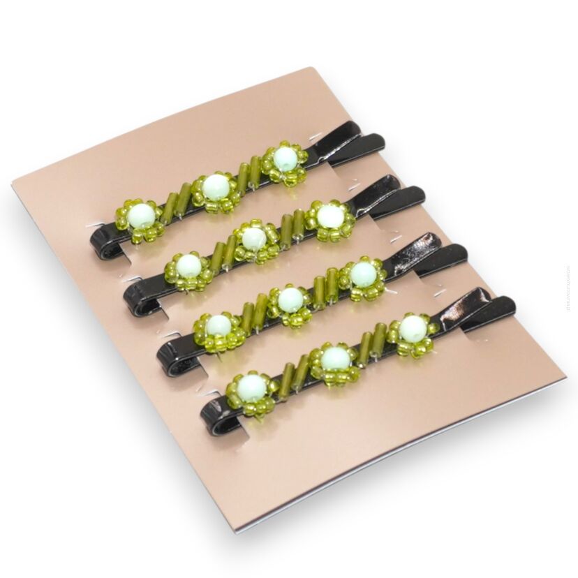 WSUWKI OZDOBNE Z KOLOROWYMI KORALIKAMI – KOMPLET 4 SZTUKI                 (5992-26 SA)