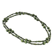 KORALE DŁUGIE DREWNIANE ZIELONE- OBWÓD 180 CM                                                     (0611-1036 SAM F) - 3