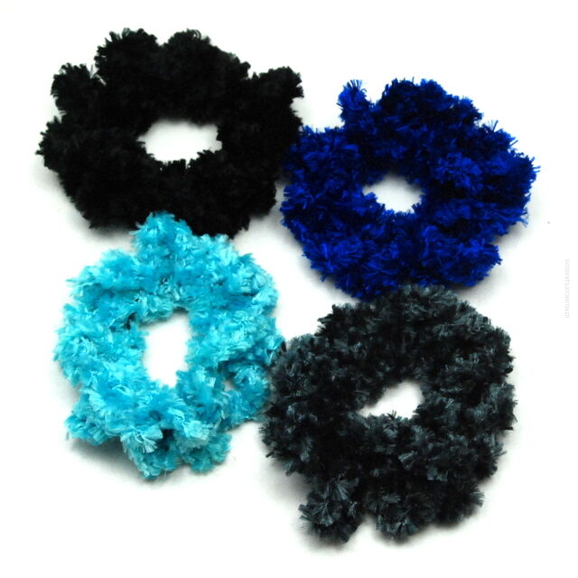 GUMKI DO WŁOSÓW DUŻE WŁOCHATE MIX KOLOR (4 SZTUKI) 0195-09