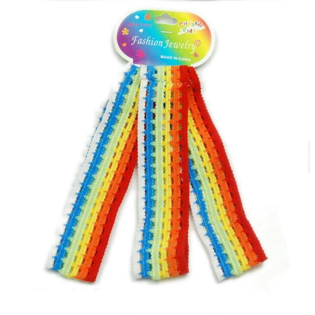 OPASKI NA GŁOWĘELASTYCZNE KOLOROWE TĘCZA (3 SZTUKI) 0172-115