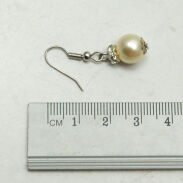 KOLCZYKI WISZĄCE Z PEREŁKĄ  I CYRKONIAMI                                                                             0608-5 - 2