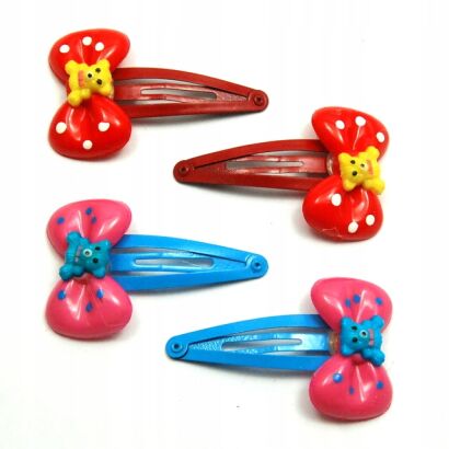 SPINKI / PYKI DO WŁOSÓW DZIECIĘCE KOKARDKI 4 SZTUKI (0169-521)