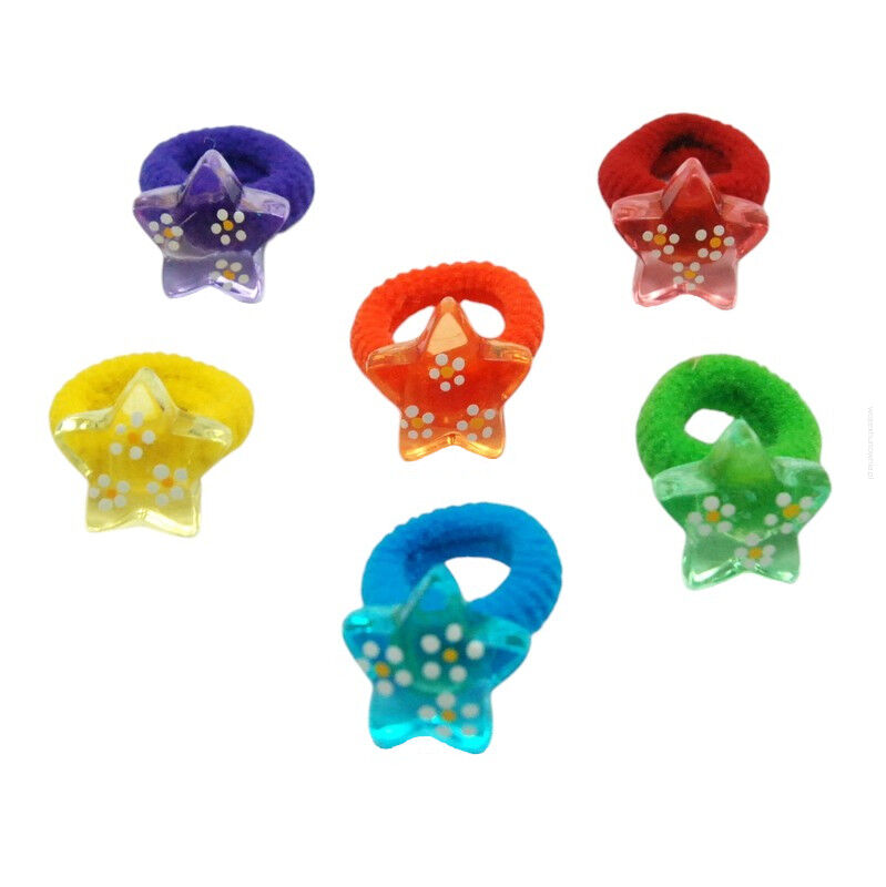 GUMKI DO WŁOSÓW DZIECIĘCE Z OZDOBAMI GWIAZDKAMI 72 SZTUKI (0234-2 AS)