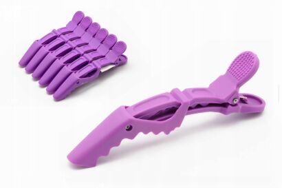 KLIPSY FRYZJERSKIE "KROKODYLE" FIOLETOWE   YB-015