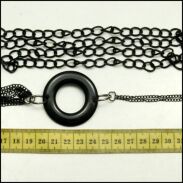 NASZYJNIK/ WISIOR CZARNY KÓŁKA ROCK / EDGE STYLE 0611-201 - 5