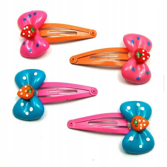 SPINKI / PYKI DO WŁOSÓW DZIECIĘCE KOKARDKI 4 SZTUKI (0169-524)