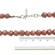 KORALE SZKLANE DROBNRE BRĄZOWE 