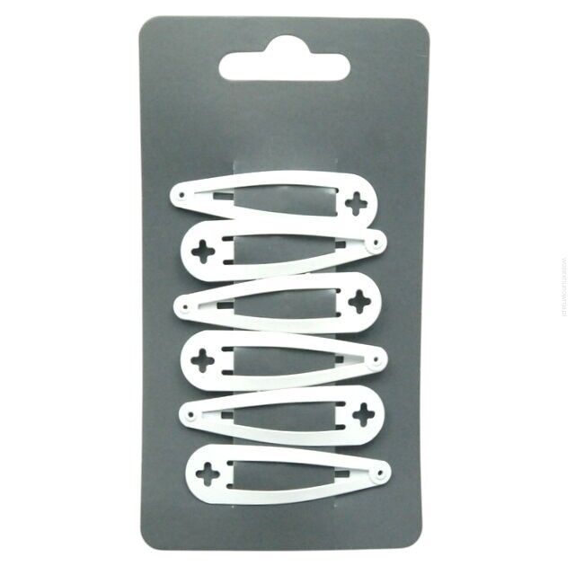 PYKI / SPINKI DO WŁOSÓW BIAŁE 6 SZTUK                                                                                                    (P50/W/6 S)