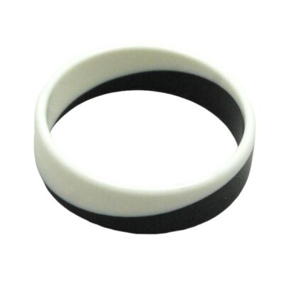 BRANSOLETKA PLASTIKOWA  CZARNO BIAŁA                                                                                         (0605-56 SA)