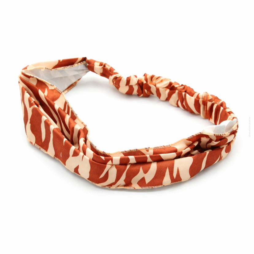 OPASKA NA GŁOWĘ - CHUSTA A'LA ZEBRA  (0214-17 SAH)