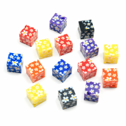 ELEMENTY-KOSTKI DO ROBIENIA OZDÓB DO WŁOSÓW 15 SZTUK (0196 D) - 2