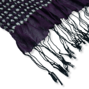 SZAL DAMSKI FIOLETOWY Z FRĘDZLAMI                                                                    SZAL-26 - 2