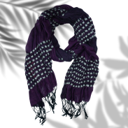 SZAL DAMSKI FIOLETOWY Z FRĘDZLAMI                                                                    SZAL-26 - 5