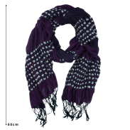 SZAL DAMSKI FIOLETOWY Z FRĘDZLAMI                                                                    SZAL-26 - 4