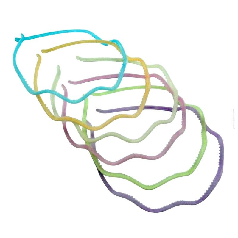 OPASKI DO WŁOSÓW CIENKIE KOLOROWE 12 SZTUK                                                                                              (3812 SA)