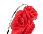 OPASKI DO WŁOSÓW METALOWE Z KWIATAMI 3 SZTUKI                                                (0049-2) - 4