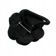 BROSZKA DAMSKA CZARNY KWIAT Z FILCU                                                                                     0615-771 - 2