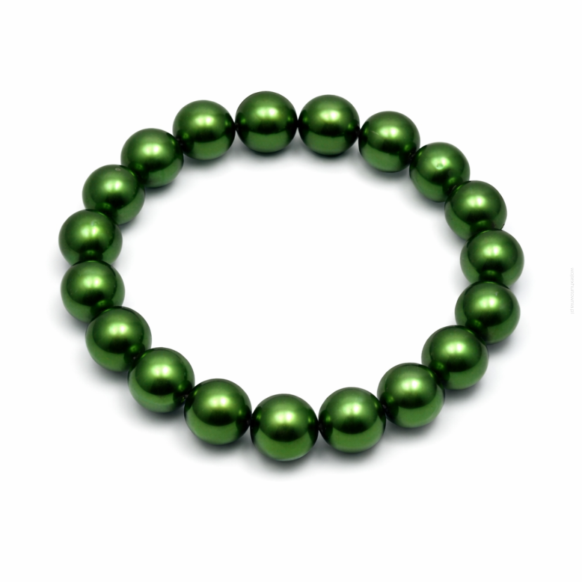 BRANSOLETKA Z PEREŁEK ZIELONA JABLONEX (BRPR-4 SAH)