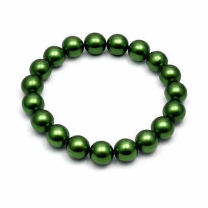 BRANSOLETKA Z PEREŁEK ZIELONA JABLONEX (BRPR-4 SAH)
