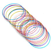 BRANSOLETKI METALOWE CIENKIE KOLOROWE 100 SZTUK                                                              (2938-4 S) - 2