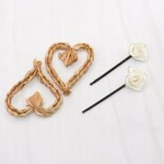 WSUWKI DO WŁOSÓW Z RÓŻYCZKĄ – ECRU 6 SZTUK                   (FBW/C/6) - 5