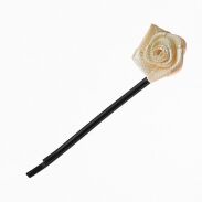 WSUWKI DO WŁOSÓW Z RÓŻYCZKĄ – ECRU 6 SZTUK                   (FBW/C/6) - 4