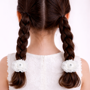 GUMKI DO WŁOSÓW KWIATKI Z KRYSZTAŁKIEM 4,5 CM (4 SZTUKI)                                               (0190-5 SAH) - 2